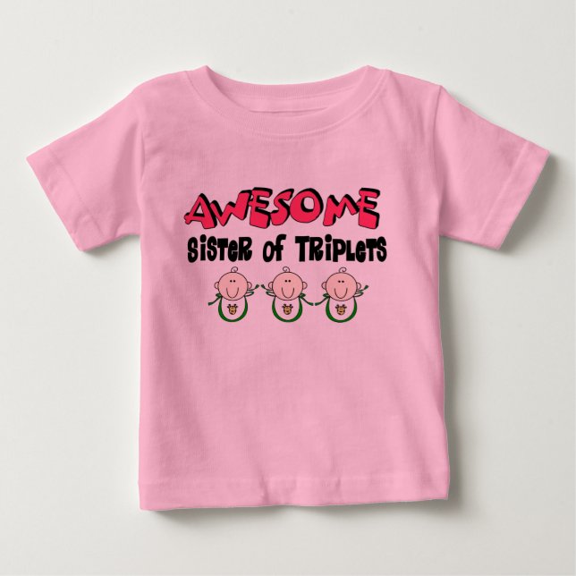 T-shirt Irmã INCRÍVEL dos TRIPLETS (Frente)