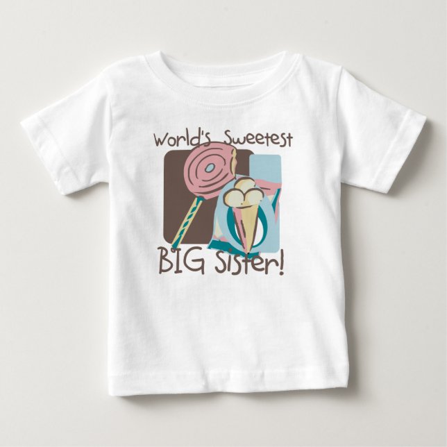T-shirt Irmã mais doce do mundo (Frente)