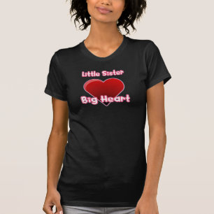 T-shirt Irmã mais nova, coração grande