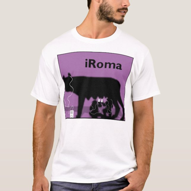 T-shirt iRoma (roxo) (Frente)