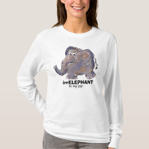 T-shirt irr ELEPHANT para a minha alegria 2 cartoons T Shi