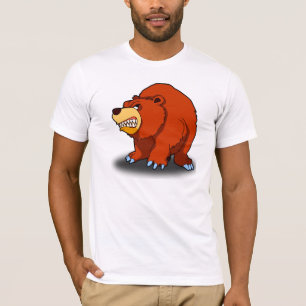 T-shirt irritado do urso