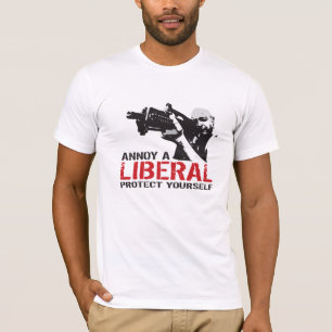 T-shirt Irrite um liberal, proteja-se