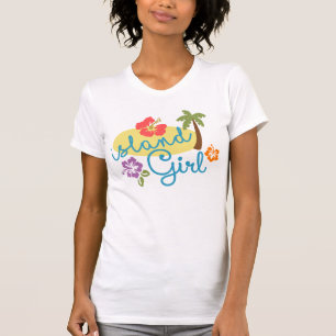 T-shirt Island Girl - Women's Bella Canvas Fine Jersey