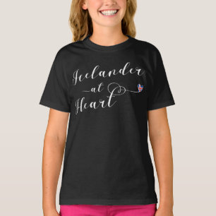 T-shirt Islandês na Heart Camiseta, Islândia