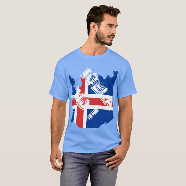 T-shirt islândia (Frente Completa)