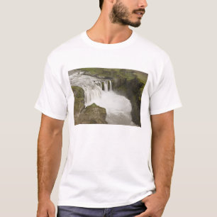 T-shirt Islândia. Cachoeira Hafragilsfoss em