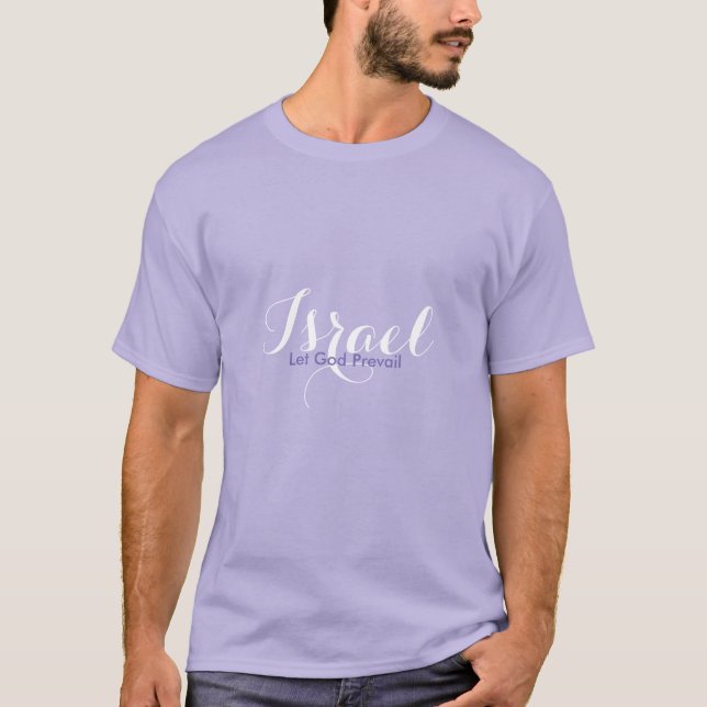 T-shirt Israel dos homens - Que Deus Prevaleça (Frente)