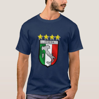 T-shirt italia 4 presentes do futebol dos campeões do
