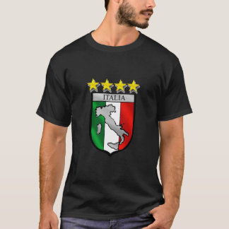 T-shirt italia 4 presentes do futebol dos campeões do