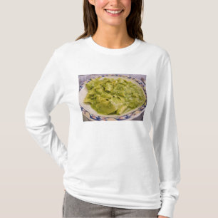 T-shirt Itália, Camogli. Prato de massa com pesto