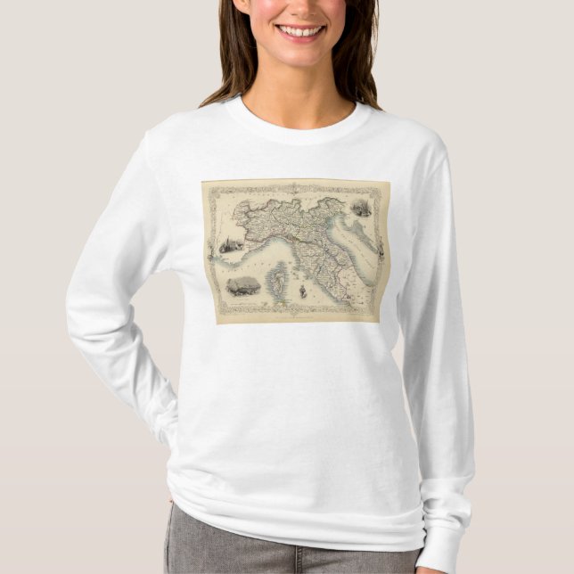 T-shirt Italia do norte 4 (Frente)