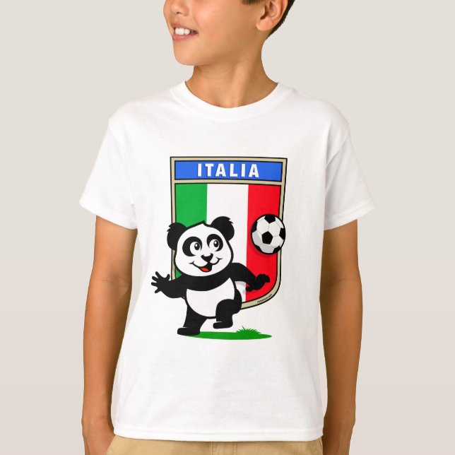 T-shirt Itália Futebol Panda (Frente)