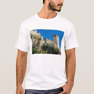 T-shirt Itália, Malcesine, Lago de Garda, Castelo Scaliger