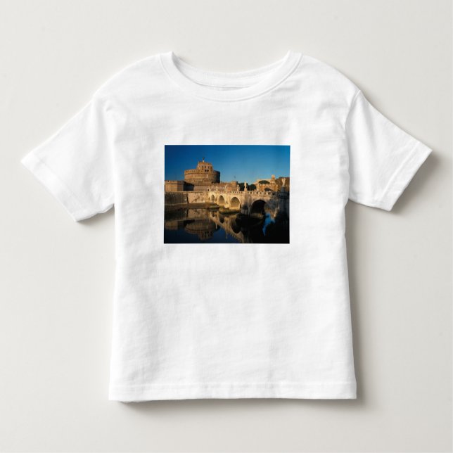 T-shirt Itália, Roma, Castel Sant'Angelo e rio (Frente)