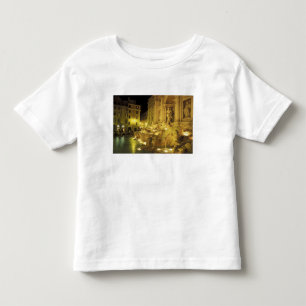 T-shirt Itália, Roma. Fonte de Trevi à noite.