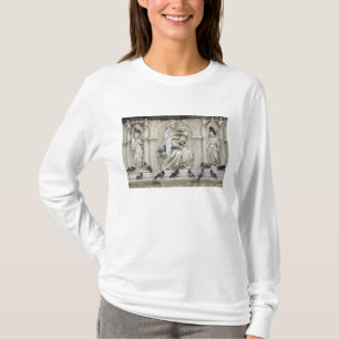 T-shirt Itália, Toscana, Siena. Estátuas e pássaros em