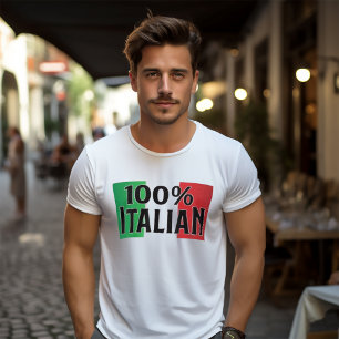 T-shirt italiana de bandeira com 100% de graça ita