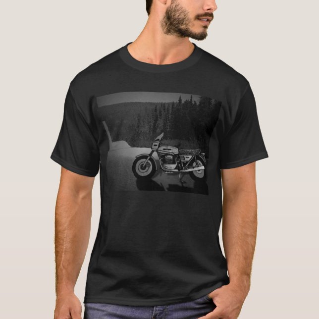 T-shirt italiano da obscuridade da motocicleta (Frente)