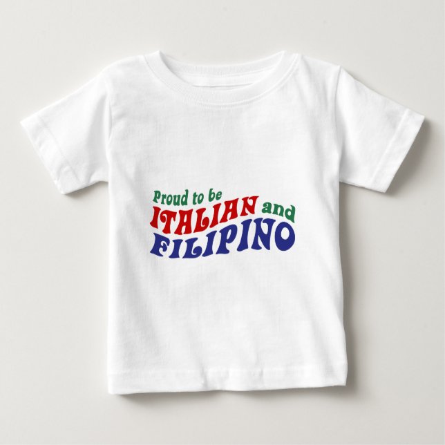 T-shirt Italiano e filipino (Frente)