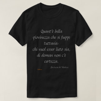 T-shirt italiano famoso da frase