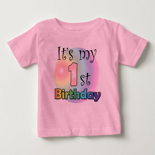T-shirt It's my 1st birthday (girl) (Frente)