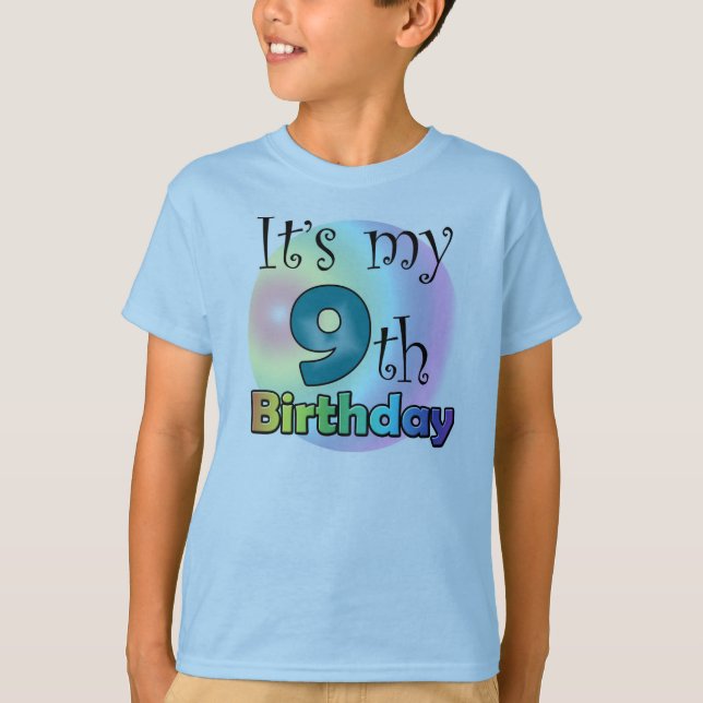 T-shirt It's my 9th Birthday (Frente)