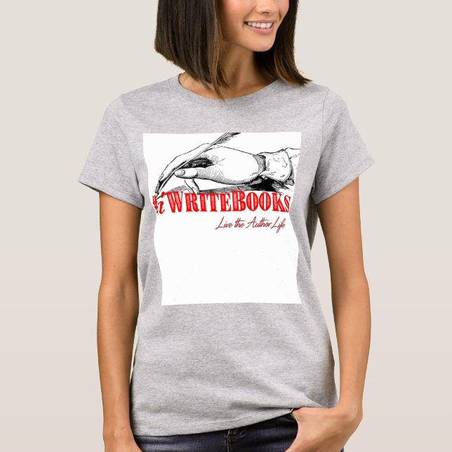 T-shirt #iWriteBooks (Frente)