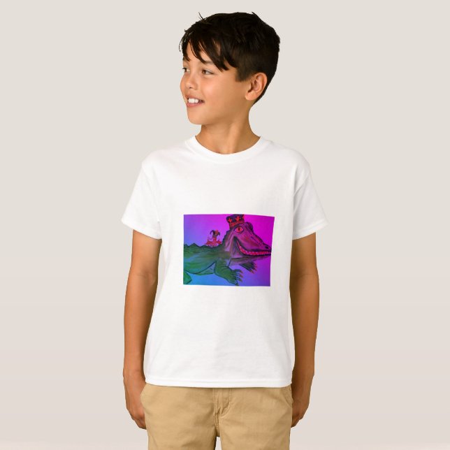 T-shirt Jacaré do carnaval com lagostins (Frente Completa)