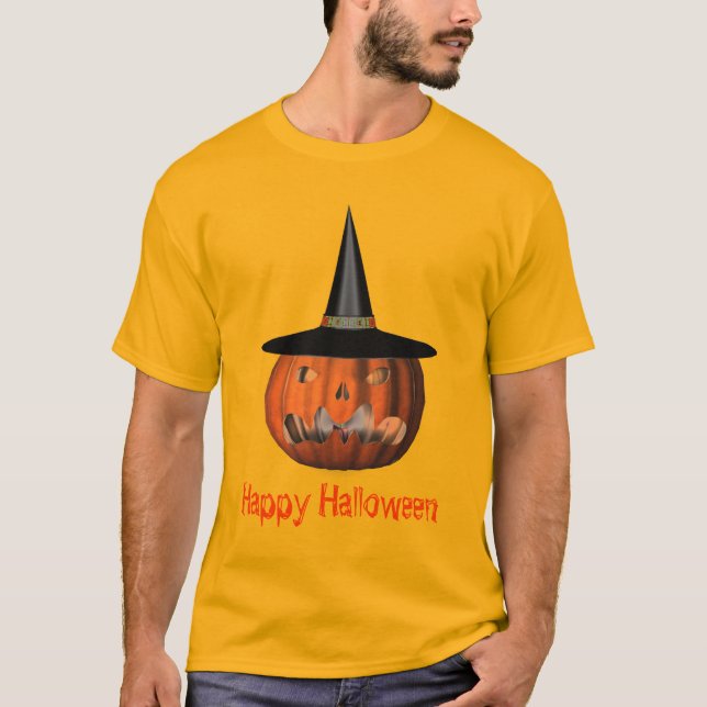 T-shirt Jack O Lantern Pumpkin Witat Halloween (Frente)