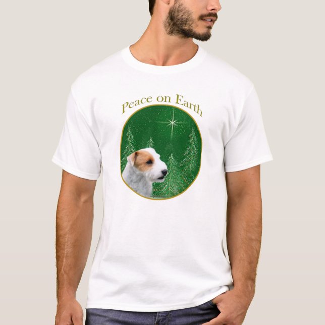 T-shirt Jack Russell Terrier (quebrado) Paz (Frente)