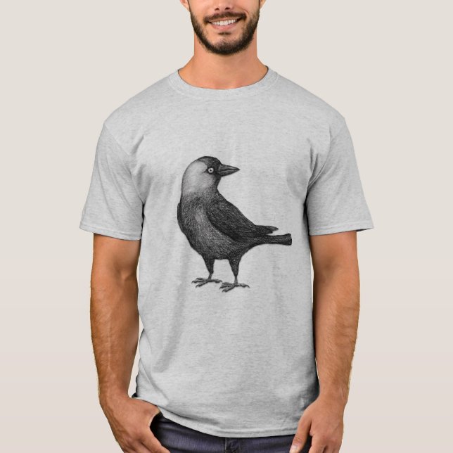 T-shirt Jackdaw ocidental (Frente)