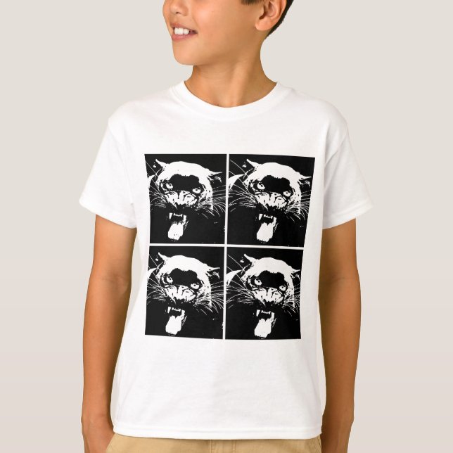 T-shirt Jaguar Preto e Branco (Frente)