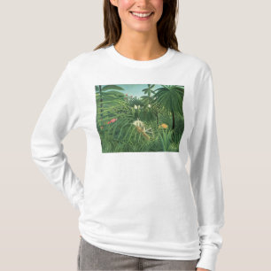 T-shirt Jaguar que ataca um cavalo, 1910
