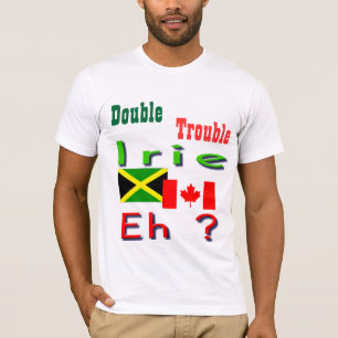 T-shirt Jamaicano-canadenses do problema dobro