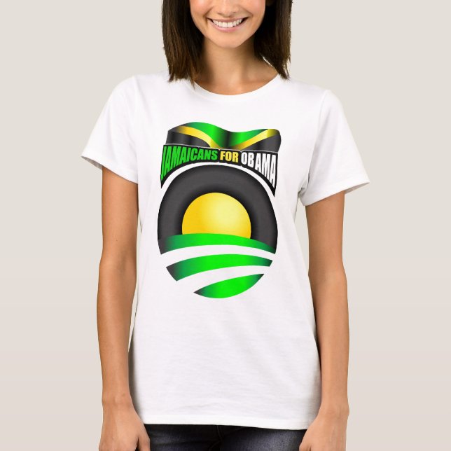 T-shirt Jamaicans para Obama (Frente)