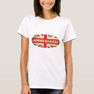 T-shirt Jammy amaldice na bandeira de Union Jack