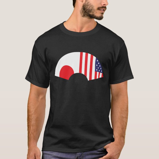 T-shirt Japão-Americano do fã (Frente)