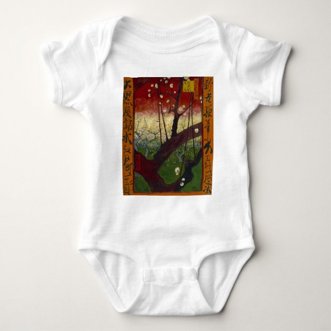 T-shirt Japonaria de Van Gogh segundo Hiroshige (Frente)