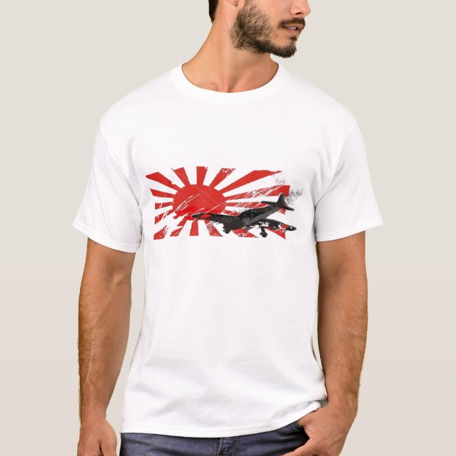 T-shirt japonês da bandeira de Sun de ascensão do (Frente)