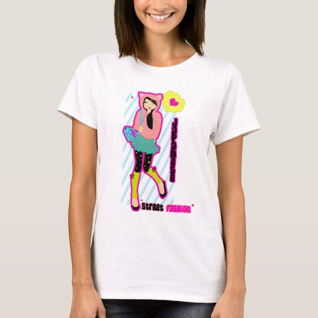 T-shirt JAPONÊS da FORMA da RUA (Frente)
