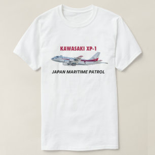 T-SHIRT JAPONÊS DO MARINHO DOS AVIÕES DE KAWASAKI