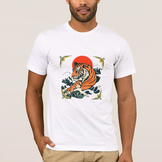 T-Shirt Japonês | Ukiyo-e Samurai Art (Frente)