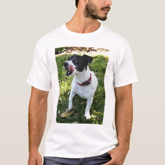 T-SHIRT JAQUE PRETO E BRANCO RUSSELL TERRIER