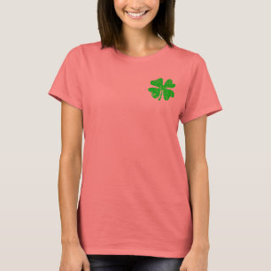 T-shirt Jaqueta do Dia de São Patrício para o trevo verd