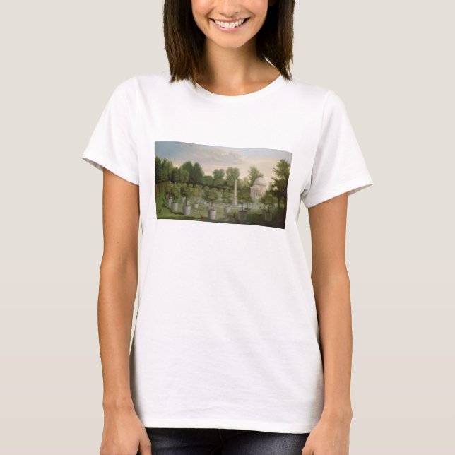 T-shirt Jardins de Chiswick House (óleo na canvas) (Frente)