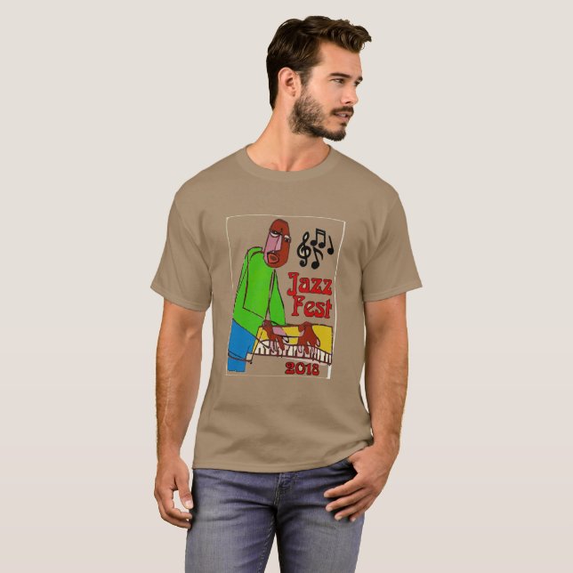 T-shirt Jazz Music, Piano Player 2018 (Frente Completa)
