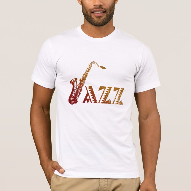 T-shirt Jazz Saxofone (Frente)
