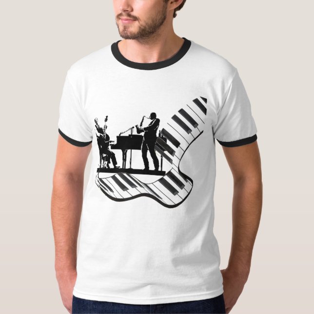 T-shirt jazz três (Frente)