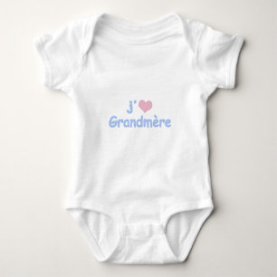 T-shirt Je "coeur" Grandmère